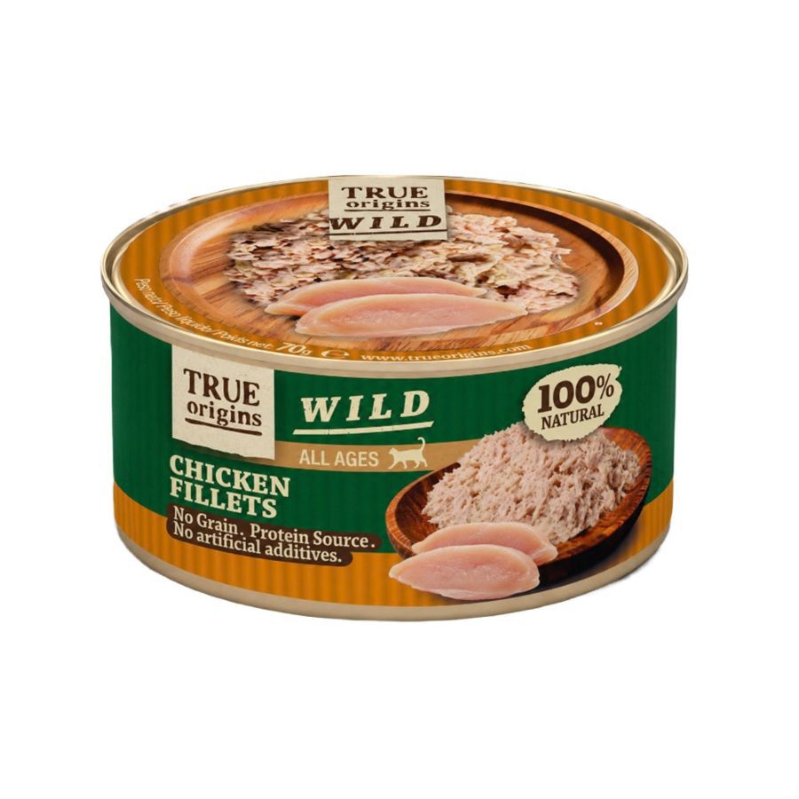 70 g True Origins Wild Fibras de Pollo para gatos, , large Imagen numero 1