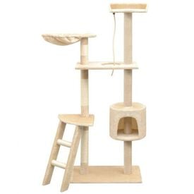 VidaXL Rascador con poste rascador para gatos color Beige