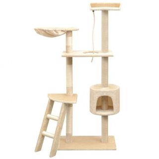 VidaXL Rascador con poste rascador para gatos color Beige
