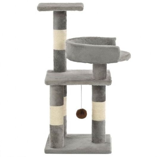 Rascador con poste de sisal para gatos color Gris, , large image number null