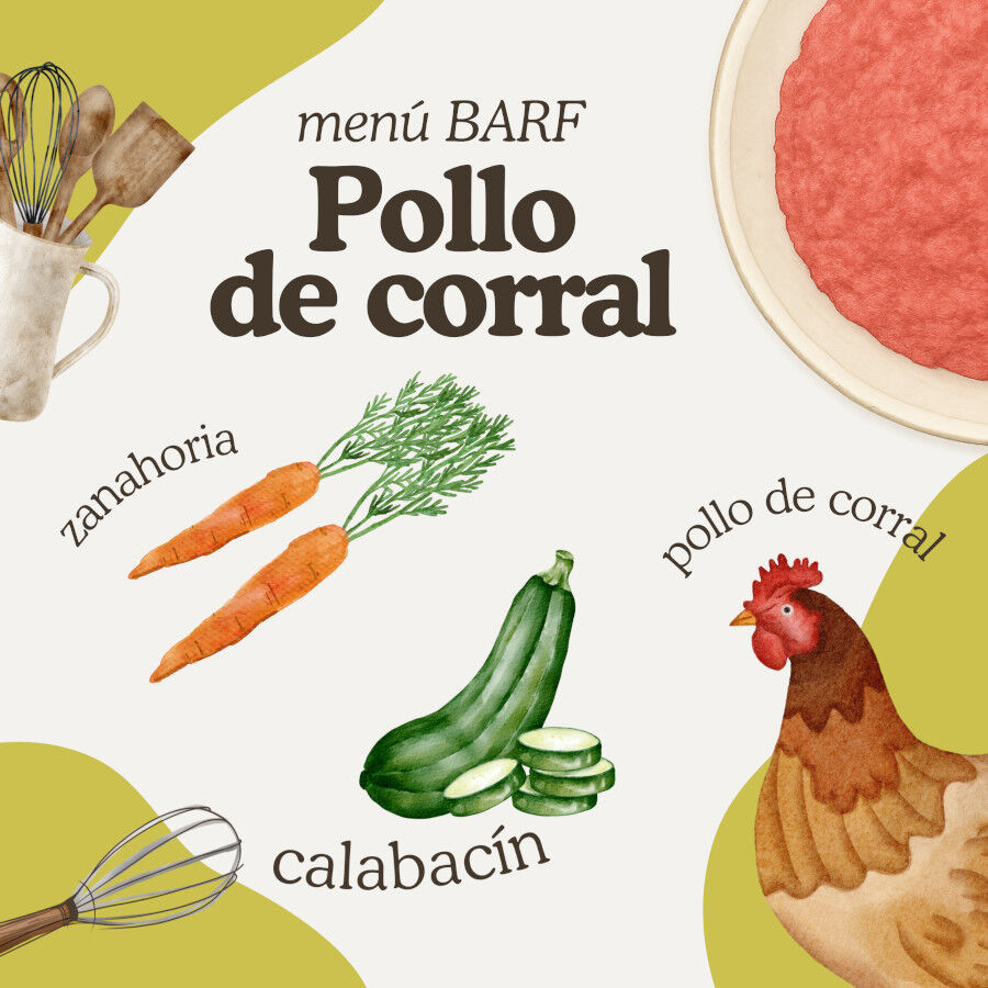 Comida para perros. Men&uacute; barf de pollo de corral 7,5kg, , large Imagen numero 2