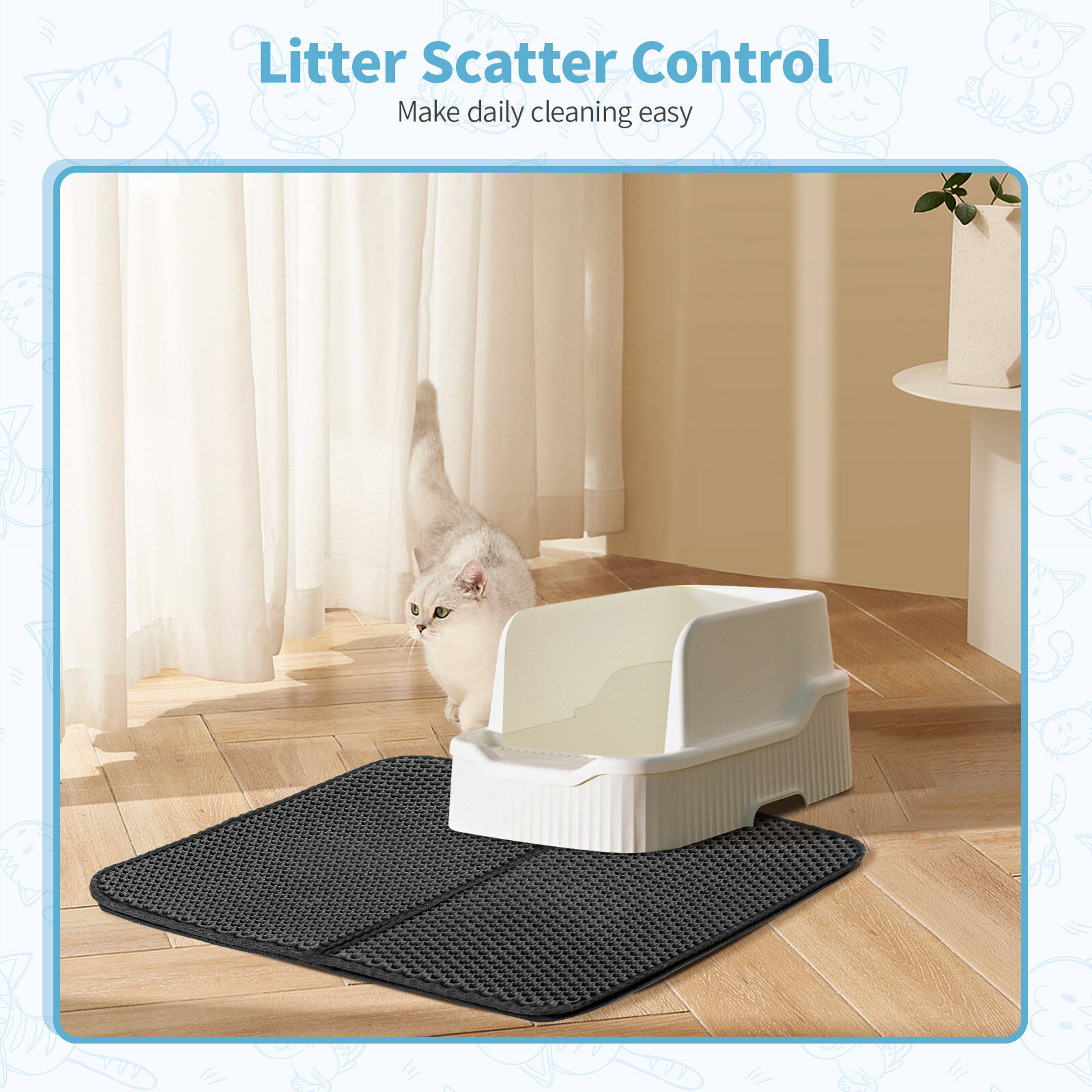 Nobleza Alfombrilla protectora para bandeja para gatos thumbnail