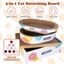Nobleza Rascador para Gatos 4 en 1, Centro de Actividades de Cart&oacute;n Corrugado con Cama Ovalada, Caja de Juego, Bolas de Juguete y Hierba Gatera, Tabla de Rascar de Alta Densidad, , large indicador imagen numero 4