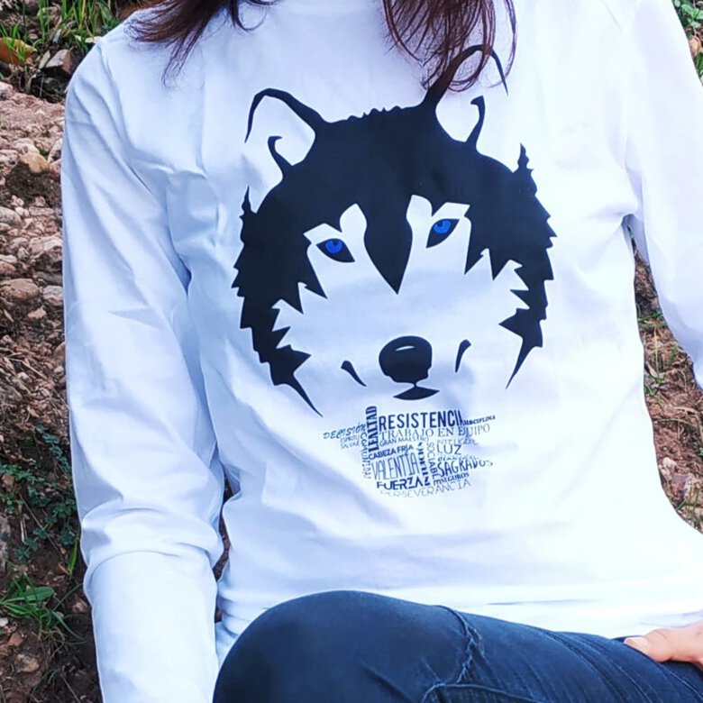 Camiseta unisex lobo color Blanco, , large image number null