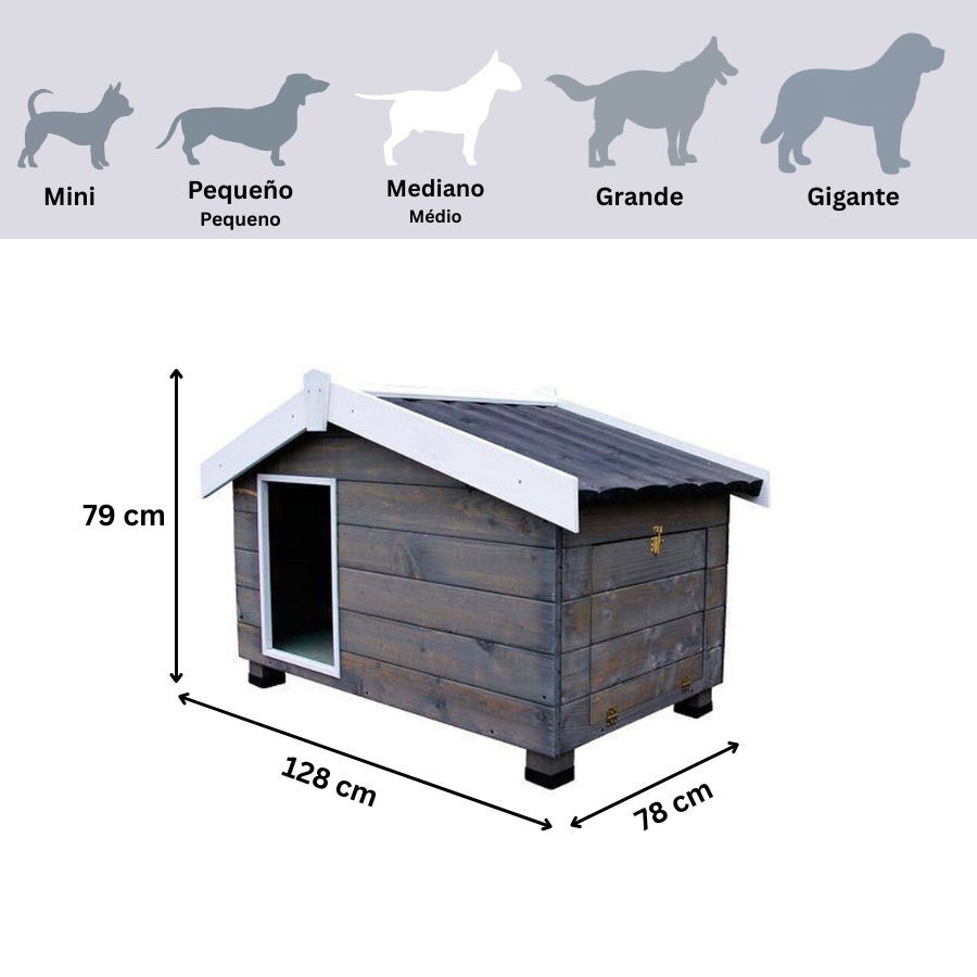 TK-Pet Mountain Caseta de Madera Gris para perros, , large Imagen numero 3