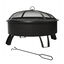 Outsunny Brasero Exterior &Oslash;76x49,5 cm 2 EN 1 Profundidad del Cuenco 18 cm con Rejilla de Cocina Parrilla para Barbacoa Calefacci&oacute;n Tapa de Malla Atizador de Fuego para Patio Jard&iacute;n Negro, , large indicador imagen numero 1