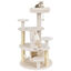 COSTWAY Árbol para Gatos, Torre para Gatos con Condominio y Percha Acolchada, Postes de Sisal para Rascar, Bola Colgante con Campana, Plataformas de Salto, Escalera, Base Ancha Estable (Blanco), , large indicador imagen numero 1