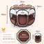 Nobleza - Parque Plegable para Perros, Portátil Parque para Perros, Impermeable Parque de Juego de Tela Oxford, Jaula Octagonal para Cachorros, Gatos, Perros, Conejos, 72x72x45cm(Marrón), , large indicador imagen numero 3