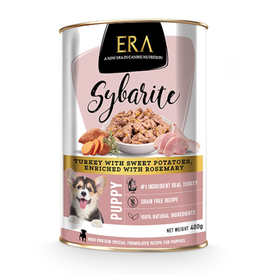 400 g ERA Sybarite Pavo con Batatas y Romero en Pat&eacute; lata para cachorros, , large Imagen numero 1