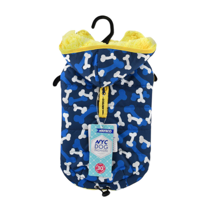 Nayeco Abrigo Acolchado Paws Print Azul para perros, , large Imagen numero 5