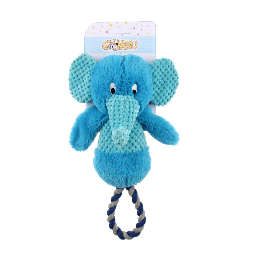Guabu Elefante Azul de Peluche con Cuerda para perros, , large Imagen numero 1