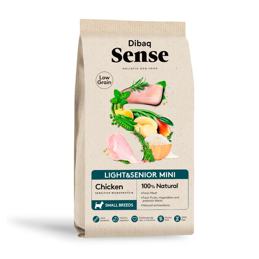 2 kg Dibaq Sense Low Grain Light & Senior Mini Pollo Pienso para perros, , large Imagen numero 1