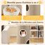 COSTWAY Barril Rascador de 4 Niveles, Poste rascador para Gatos para M&uacute;ltiples Gatos con Cama de Percha Removible, Tablero Rascador de Sisal, Estera de Bamb&uacute; para Gato de Interior (De Yute), , large indicador imagen numero 3