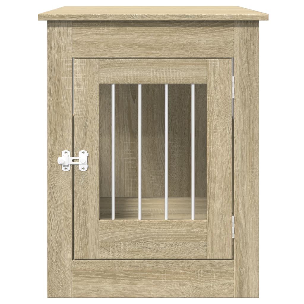 vidaXL Jaula para perros madera de ingenier&iacute;a roble Sonoma 55x80x68 cm, , large Imagen numero 4
