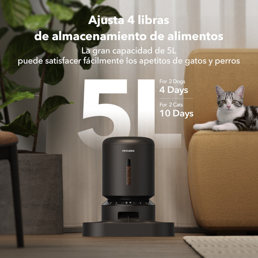 Petlibro Granary Comedero Autom&aacute;tico con Doble Bandeja para perros y gatos, , large Imagen numero 9