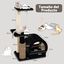 COSTWAY Árbol para Gatos Altura 92 cm, Torre para Gatos con Plataforma Superior, Casa Cómoda, Poste de Sisal, Bola interactiva, Centro de Actividades de Múltiples Niveles para Gatos (Negro), , large indicador imagen numero 5