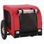 vidaXL Remolque de bicicleta para perros hierro tela Oxford rojo negro, , large indicador imagen numero 11