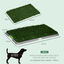 PawHut Inodoro para Perros con 2 Céspedes Artificiales Arenero para Perros con Rejilla y Bandeja para Entrenamiento de Cachorros en Exterior e Interior 67x41x3,5 cm Verde, , large indicador imagen numero 3