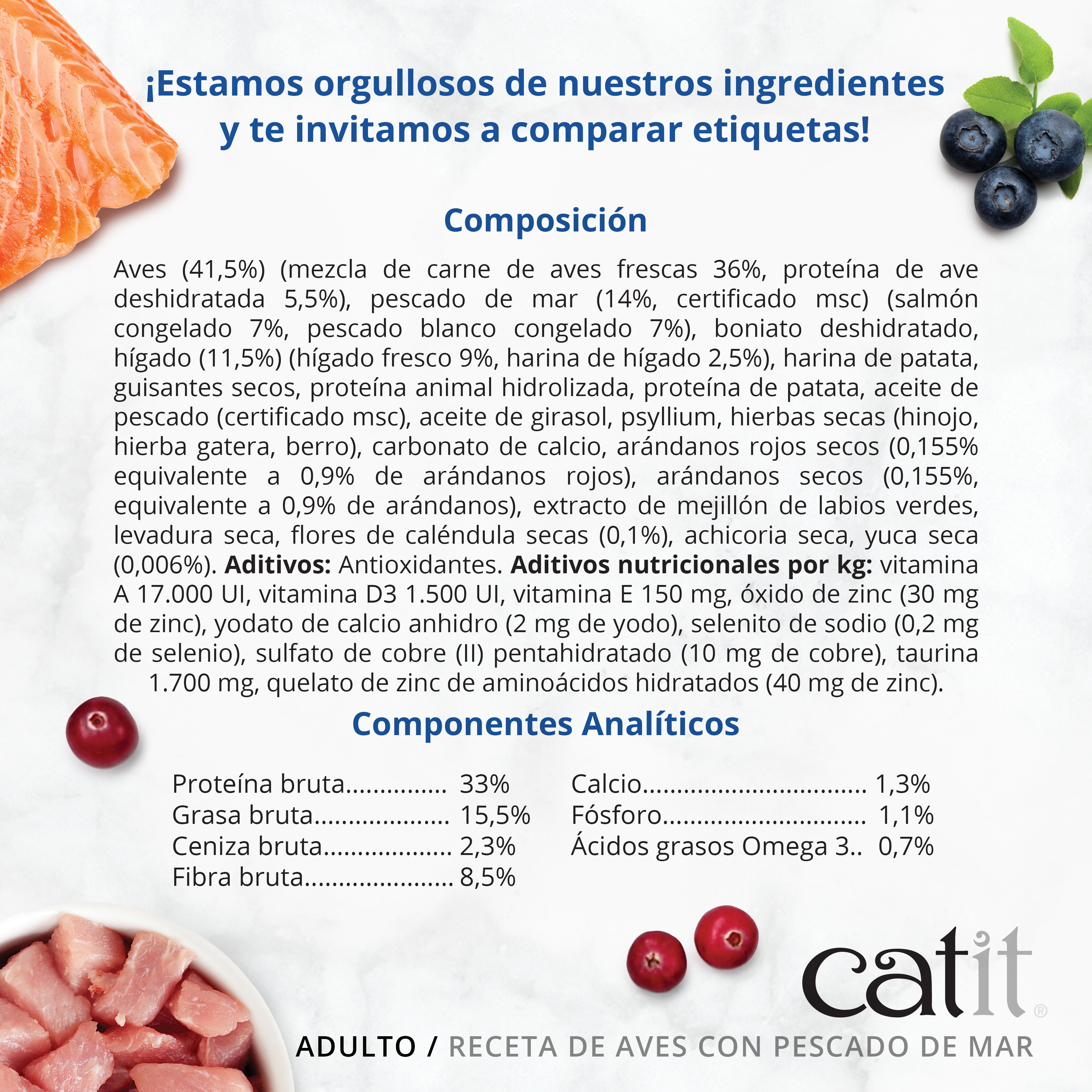 Catit Recipes Adult Aves con Pescado pienso para gatos thumbnail