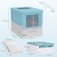 PawHut Arenero para Gatos Azul y Blanco, , large indicador imagen numero 3