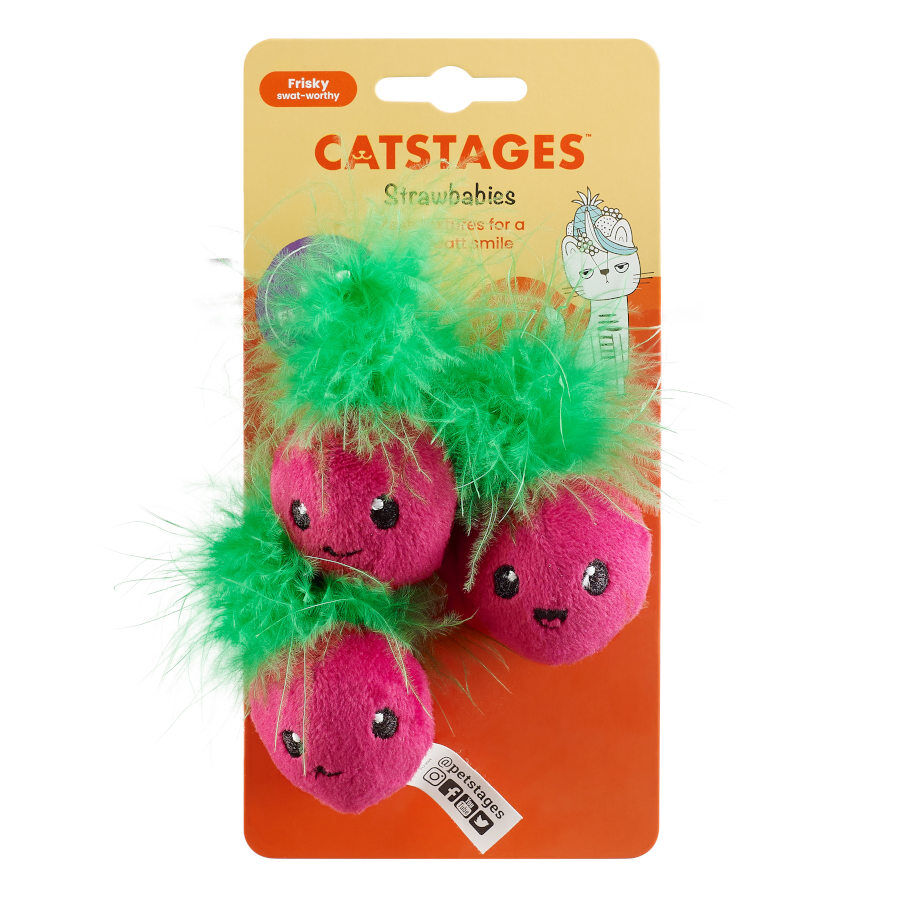 Catstages Strawbabies Peluche de Fresitas para gatos thumbnail