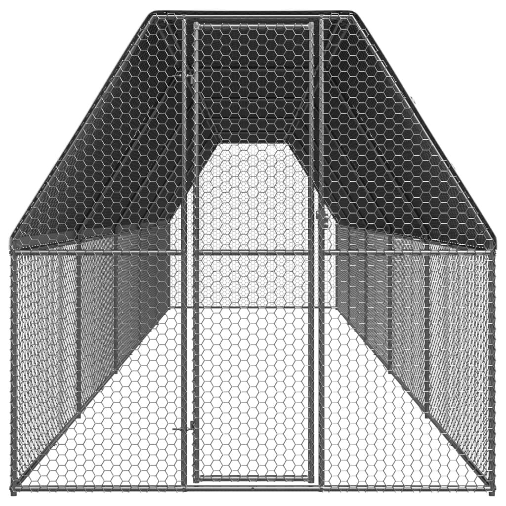 vidaXL Jaula gallinero de acero galvanizado 3x12x2 m, , large Imagen numero 26