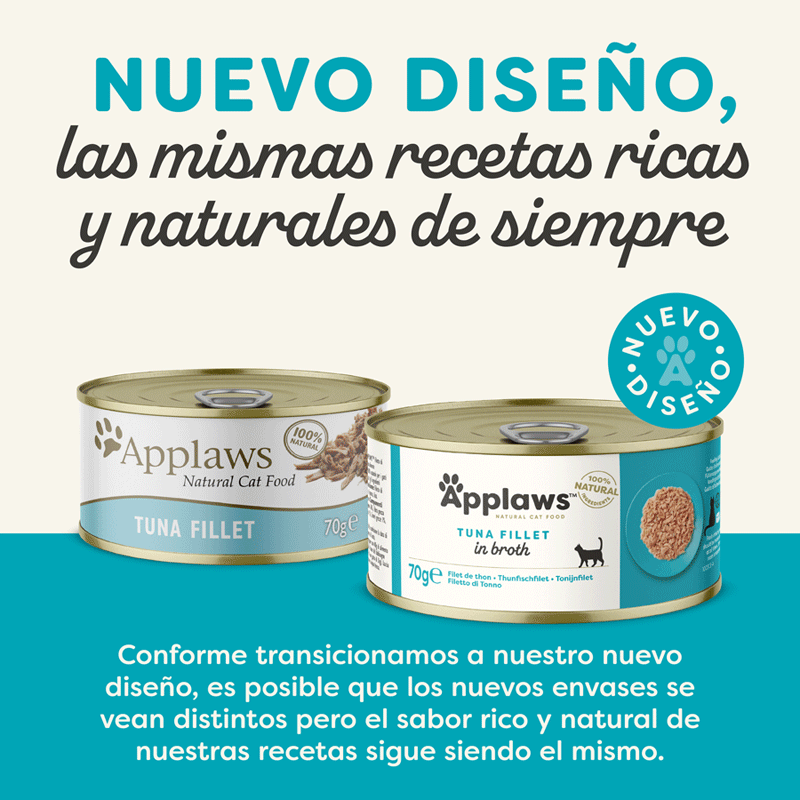 70 g Applaws Filete de At&uacute;n lata para gatos, , large Imagen numero 2