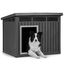 COSTWAY Caseta para Perros Exterior, Casa para Perros de Pl&aacute;stico con Puerta, Techo Inclinado Abatible, Rejillas de Ventilaci&oacute;n, Mueble Perrera para Mascotas, 81 x 64 x 61 cm, Negro, , large indicador imagen numero 1