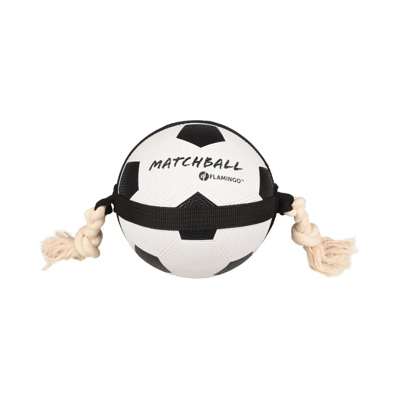 Flamingo Matchball Pelota de Futbol con cuerda para perros, , large image number null