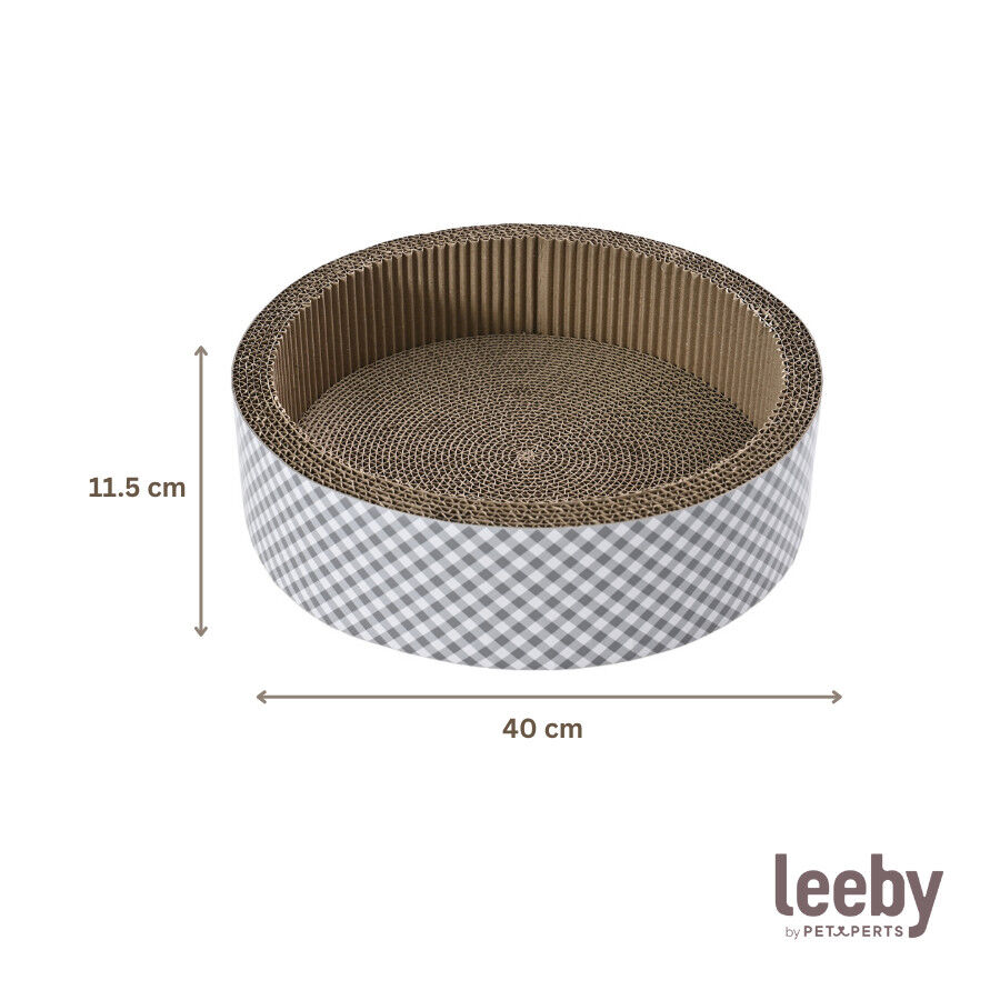 Leeby Domingo cama rascador de cartón vichy para gatos thumbnail