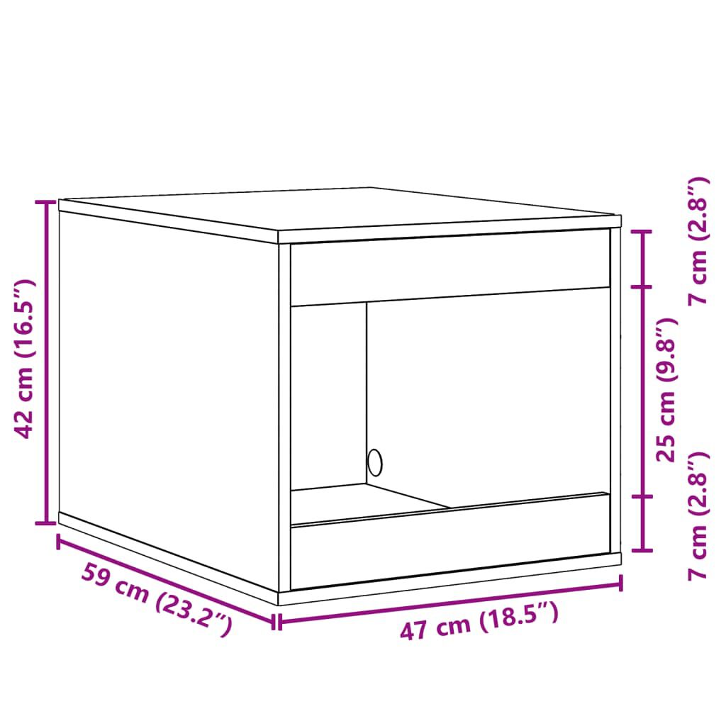 vidaXL Mueble arenero para gatos madera roble Sonoma 47x59x42 cm thumbnail