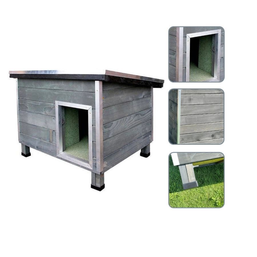 TK-Pet Nevada Caseta de Madera Gris para perros, , large Imagen numero 4