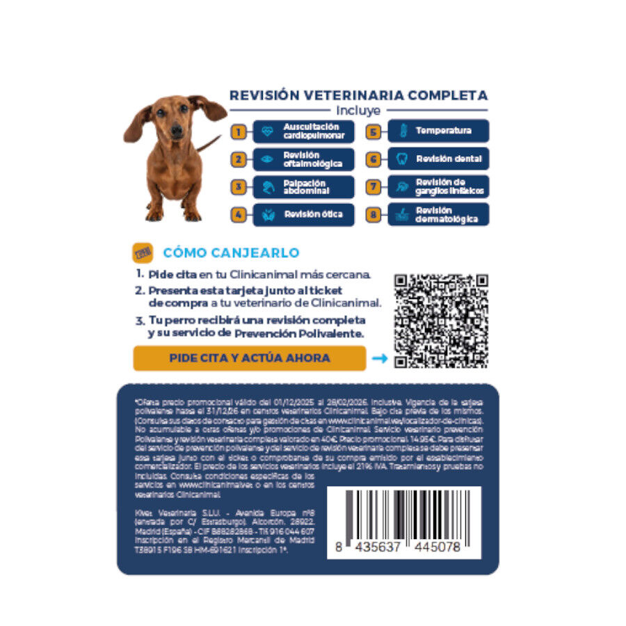 Tarjeta Vacuna Polivalente + Revisi&oacute;n veterinaria completa perro, , large Imagen numero 2