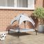 vidaXL Cama Elevada para Perro  con Techo Desmontable Gris Plateado Acero, , large indicador imagen numero 12