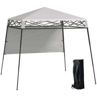 Outsunny Carpa Plegable Con Pared Lateral Para Jardín 