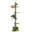 PawHut Árbol para Gatos de Suelo a Techo de 230-275 cm, Torre para Gatos con Altura Ajustable, Plataformas, Cueva, Hamaca, Postes de Sisal y Bola de Juguete, Verde, , large indicador imagen numero 1