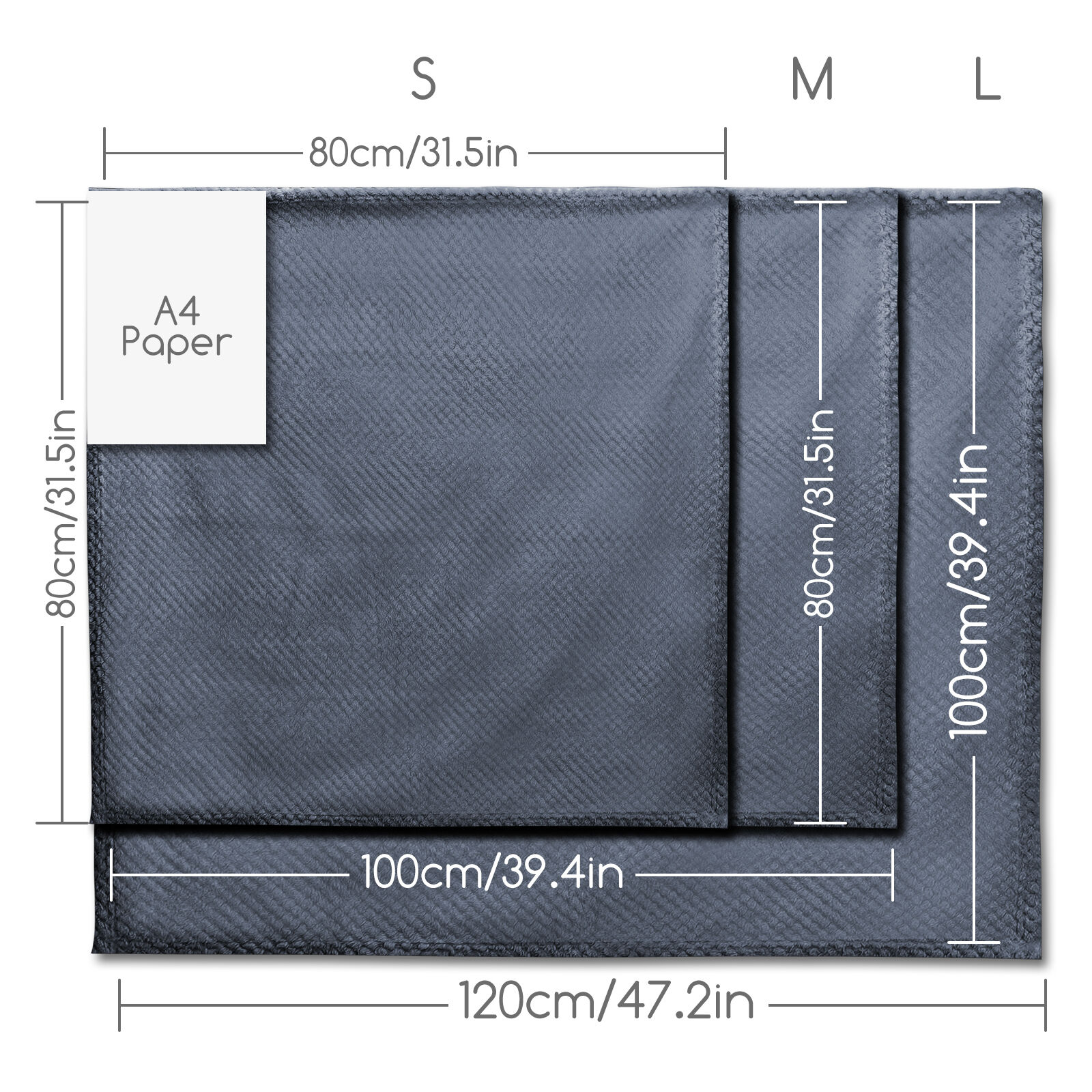 Nobleza Manta Suave de Felpa para Perros Gatos y Otras Mascotas Lavable Color Gris 80*80cm, , large Imagen numero 3