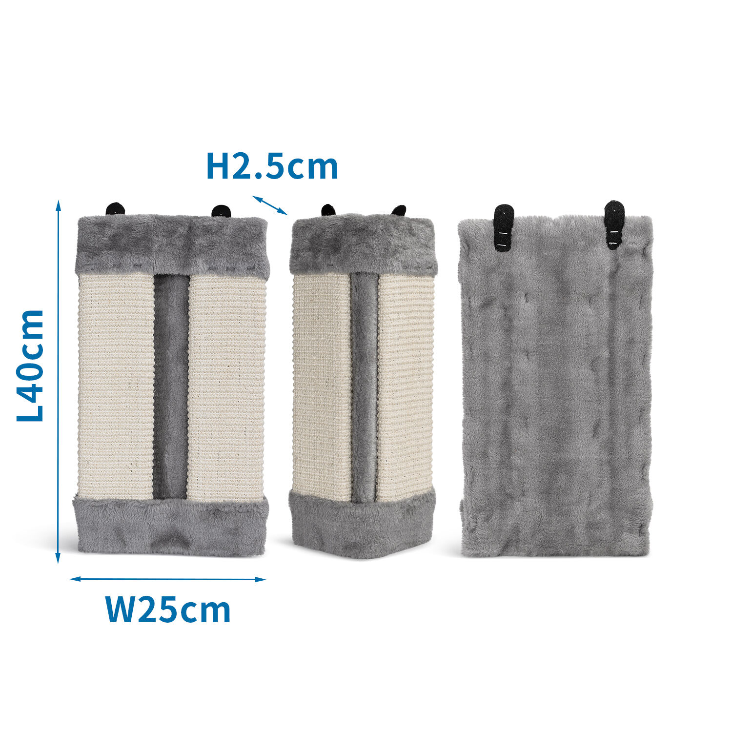 Nobleza &ndash; Rascador de gatos para esquina de pared. Afilador de garras de sisal. Color Gris, L41 * W24 * H2.5CM, , large Imagen numero 5