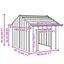 vidaXL Caseta para perros con techo acero galvanizado 83x130x85 cm, , large indicador imagen numero 5