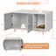 COSTWAY 3 en 1 Casa para Gatos con Rascador Extraíble, Mesa de Centro Auxiliar de Madera, Cueva para Gatos con 2 Puertas, Mueble Arenero de 90 x 50 x 50 cm (Gris), , large indicador imagen numero 4