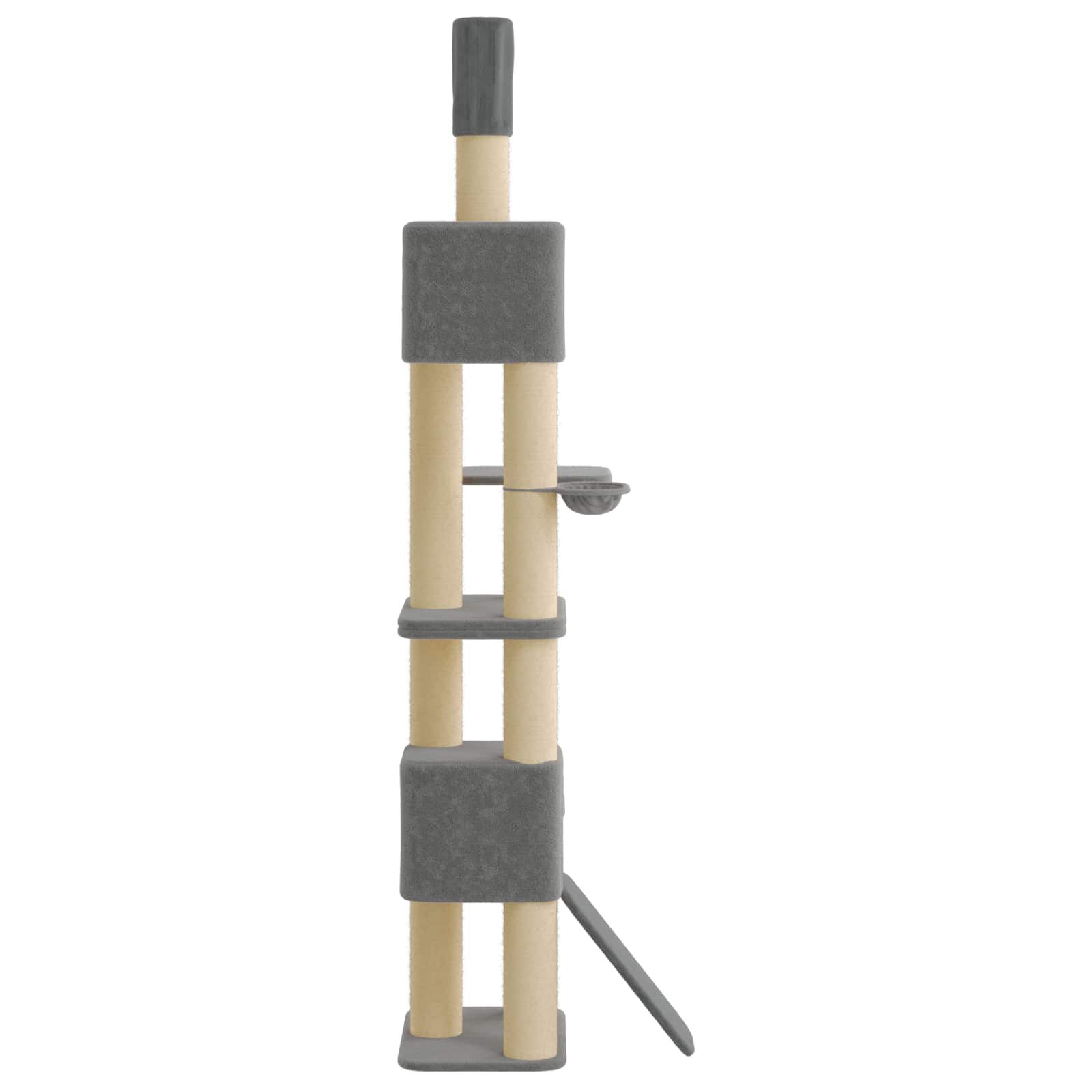 vidaXL &Aacute;rbol para gatos del suelo al techo con poste de sisal Torre para gatos, , large Imagen numero 5