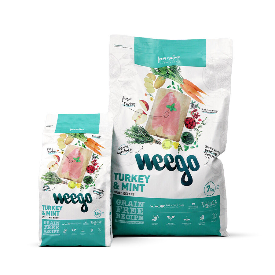 Weego Pavo y Menta Pienso para gatos