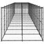Vidaxl perrera con puertas de bisagra negro para perros, , large indicador imagen numero 13