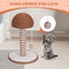 Nobleza – Poste rascador para gatos de sisal con juguete. Pequeño, Medidas: L30*W30*H42CM, , large indicador imagen numero 3