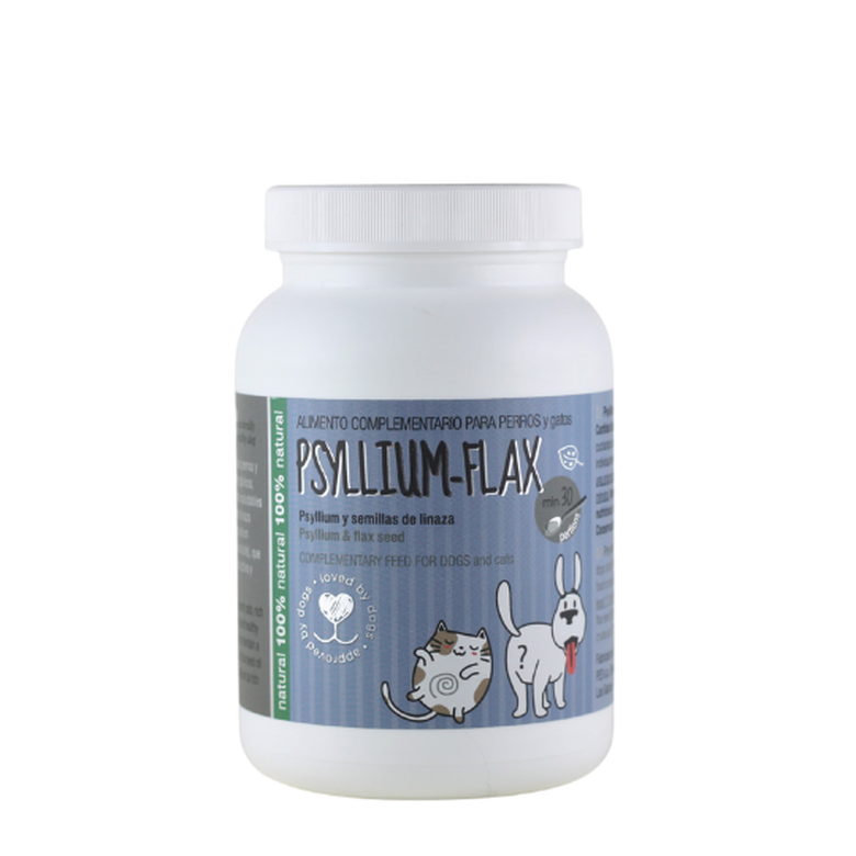 PSYLLIUM FLAX 100 GR vitaminas para la flora intestinal de perros y gatos, , large image number null