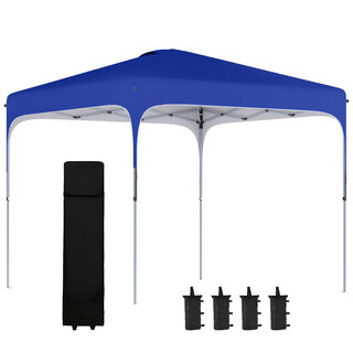Outsunny Cenador Plegable Carpa De Jardín azul Para Camping 