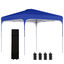 Outsunny Cenador Plegable 2,5x2,5x2,68 m Carpa de Jardín Protección UV 50+ Ajustable en Altura con 4 Bolsas de Arena y Bolsa de Transporte para Camping Fiestas Patio Azul, , large indicador imagen numero 1