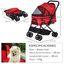 PawHut carrito plegable rojo para mascotas, , large indicador imagen numero 3