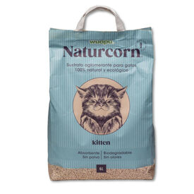 Wuapu naturcorn Kitten arena natural de maiz para gatos