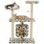 VidaXL Rascador con poste de sisal color Beige Huellas, , large indicador imagen numero 1